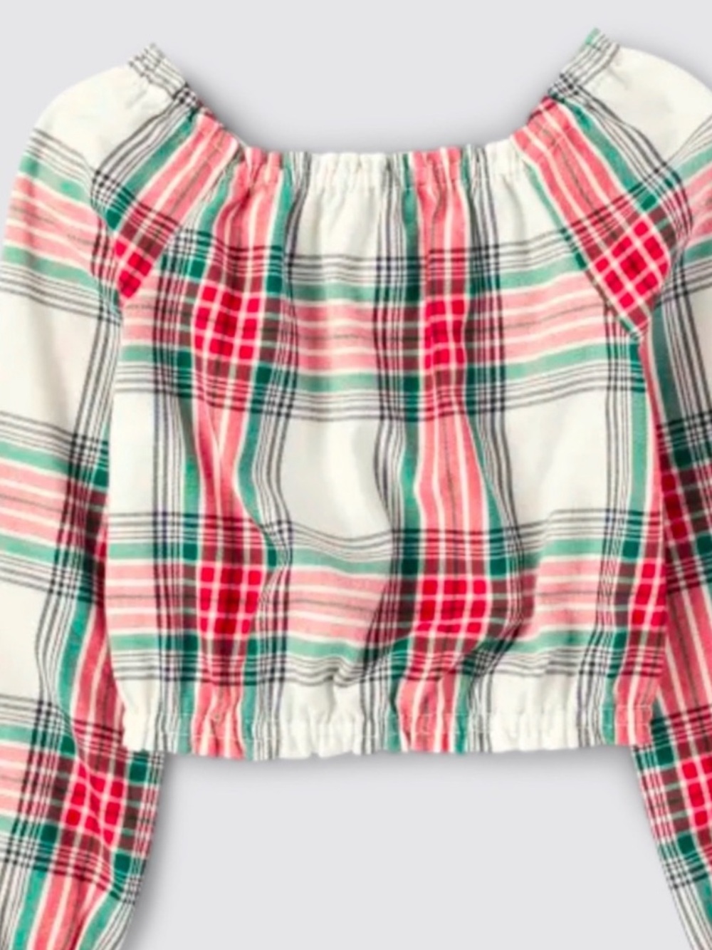 NWT The Children's Place Plaid Smocked Top